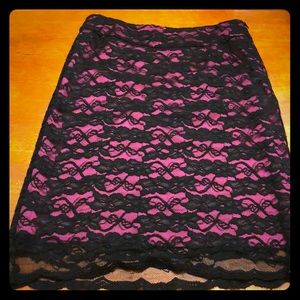 Lace overlay skirt
